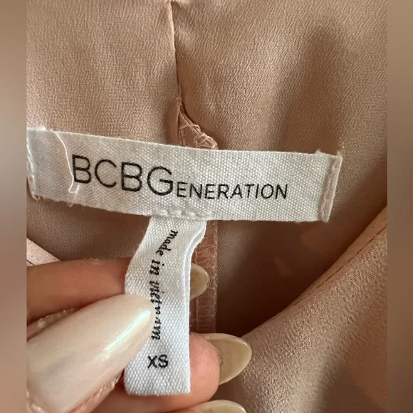 NEW LOW PRI$E! BCBG light pink sheer mini dress - Picture 3 of 3